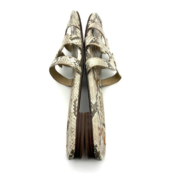 Sam Edelman Bay Slide Sandal Sandshell Python Snake 10M - Picture 7 of 9